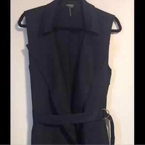 Long navy vest